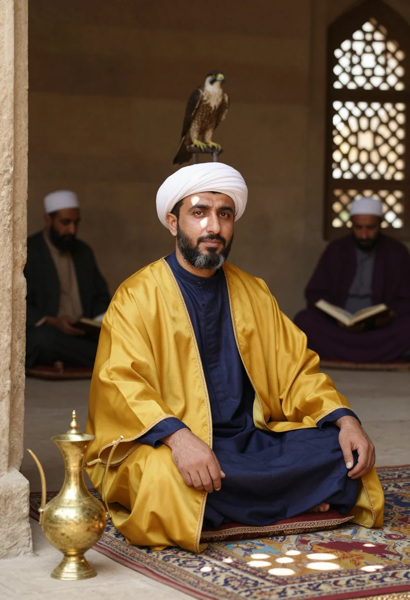 AI saladin sample — portrait of a man, three-quarter-length portrait of a Kurdis