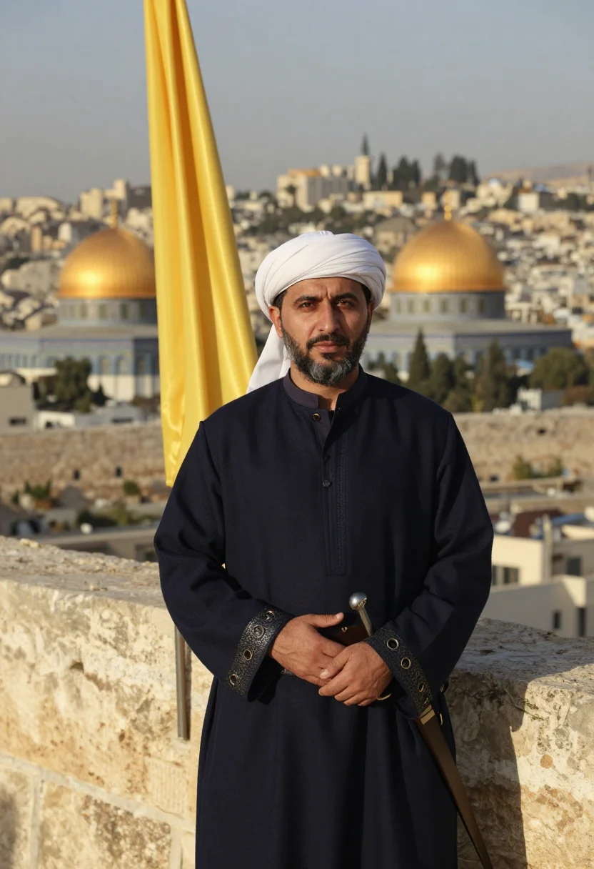 AI saladin sample — portrait of a man, half-length portrait of a Kurdish-Arab ma