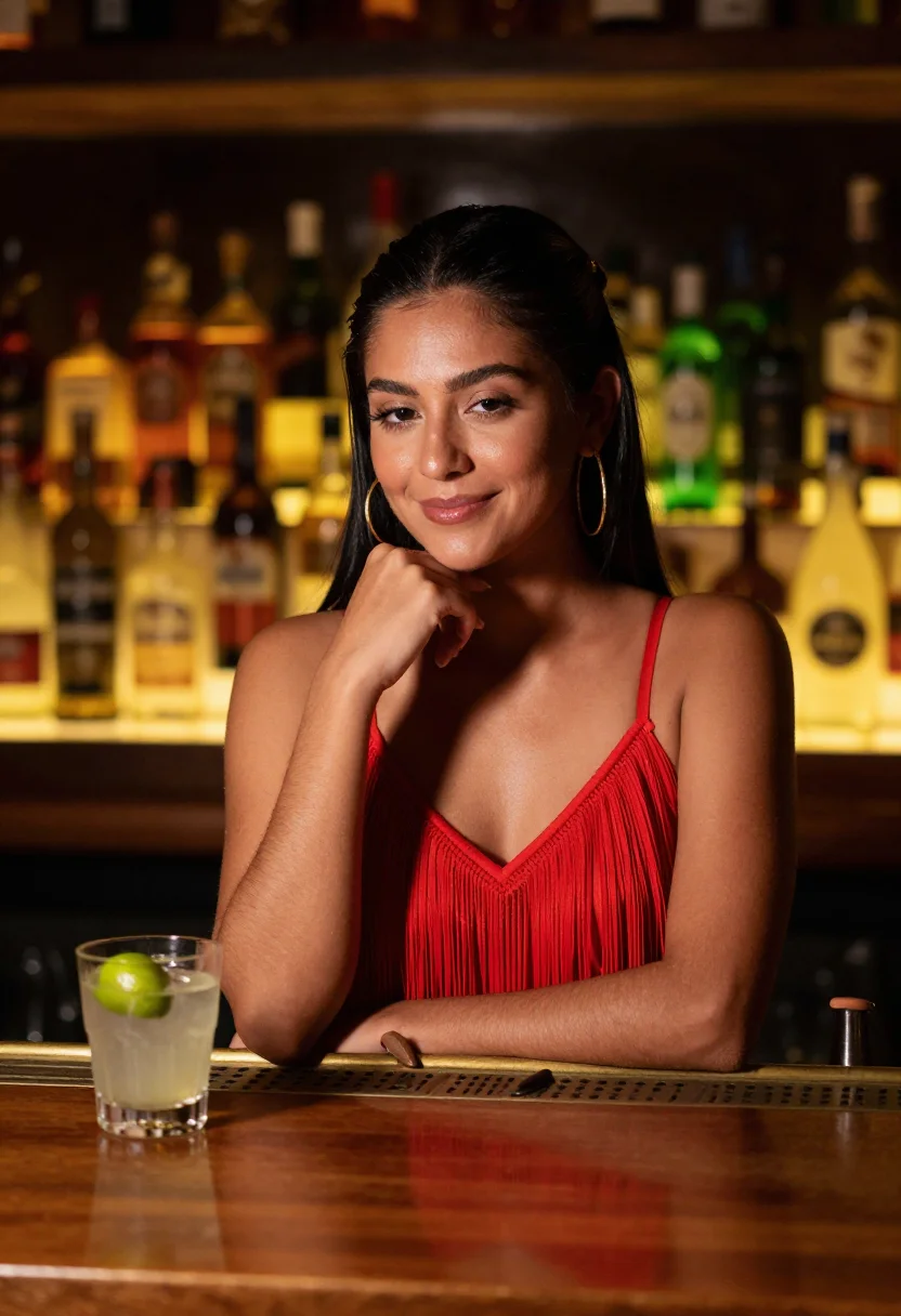 AI salsa cali sample — portrait of a woman, chest-up portrait of a Colombian woman