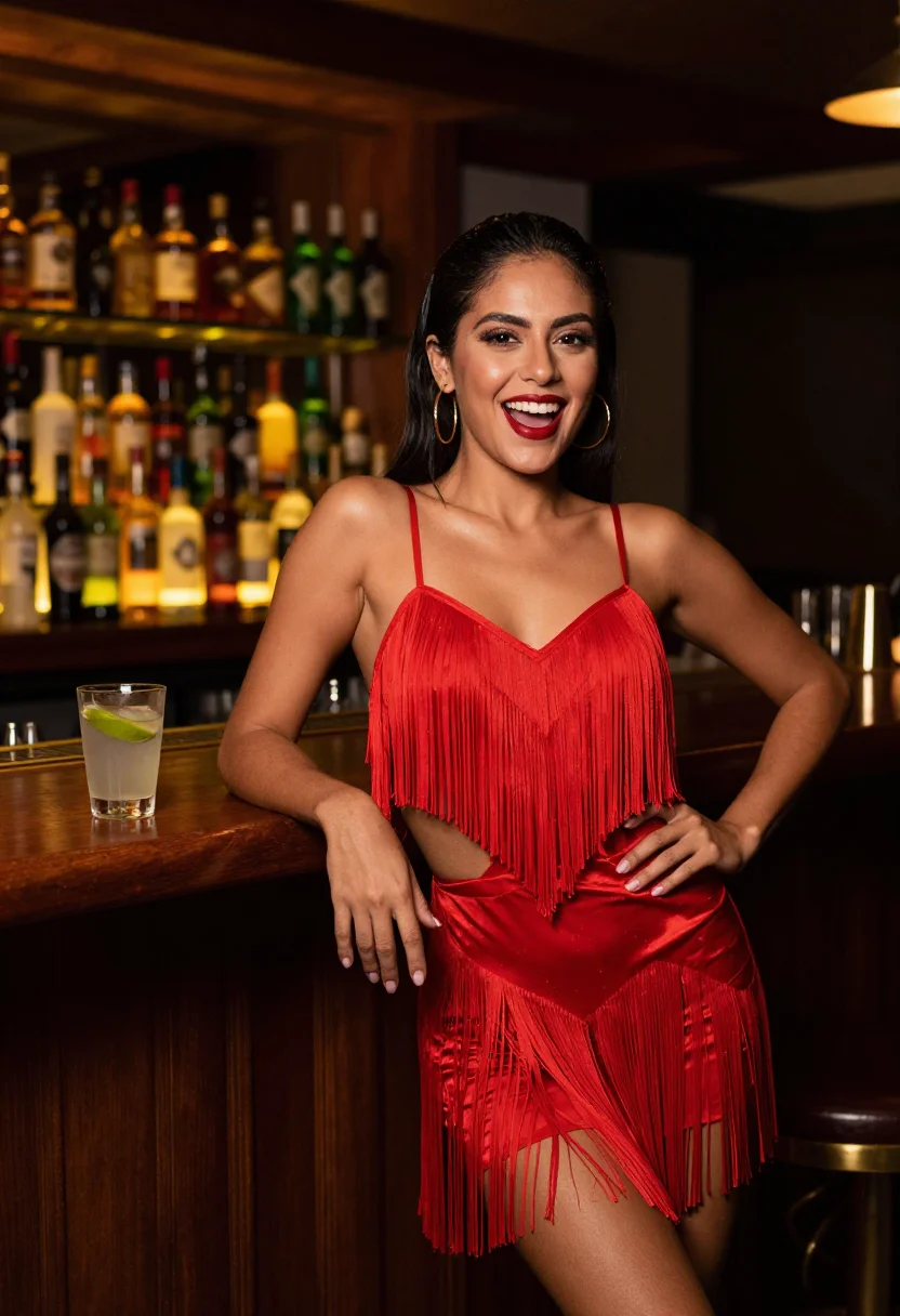 AI salsa cali sample — portrait of a woman, half-length portrait of a Colombian wom