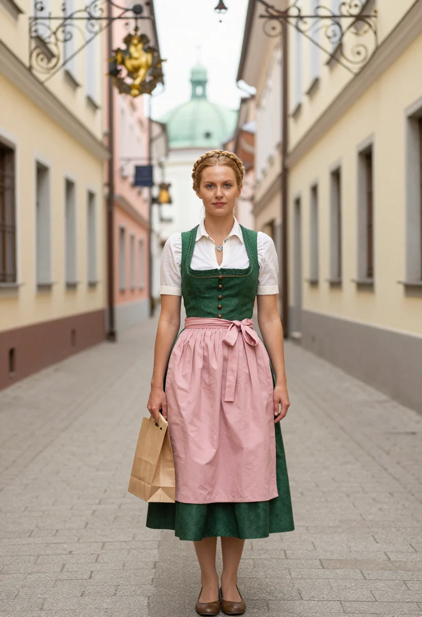 AI salzburg sample — portrait of a woman, waist-up portrait of an Austrian woman