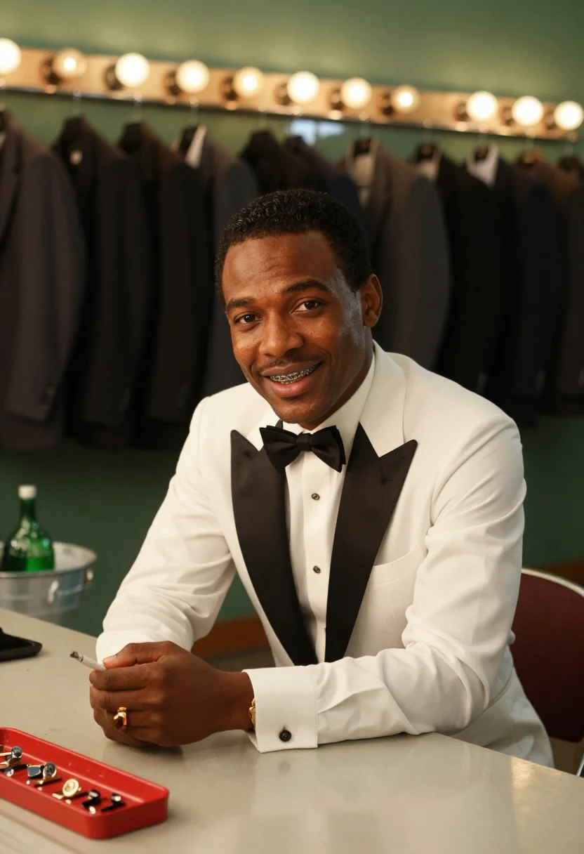AI sammy davis sample — portrait of a man, half-length portrait of an African-Americ