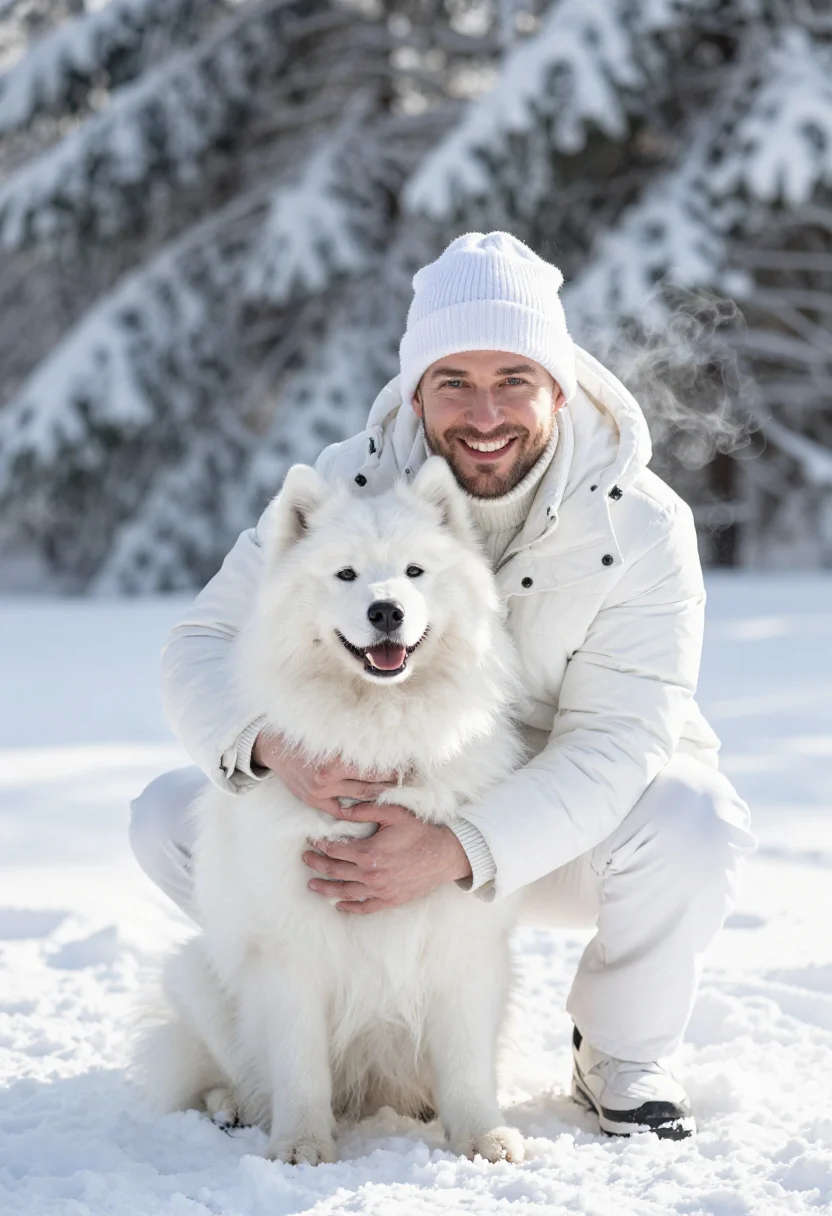 Example portrait from the AI Samoyed Snow White — Free Preview, Train Once