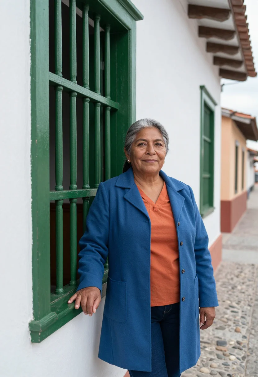 AI san cristobal de las casas doctor highland pastel sample — portrait of a woman, a Mexican doctor in her late fifties wi