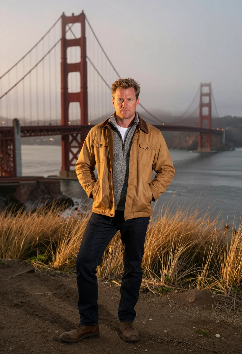 AI san francisco founder sample — portrait of a man, full-length portrait of a Western-Europea