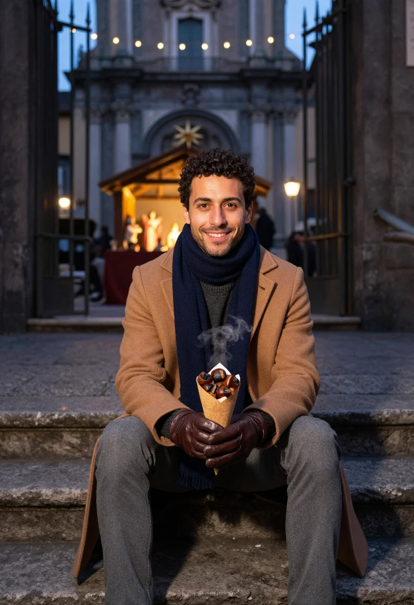 AI san gregorio armeno sample — portrait of a man, a Southern-Italian man in his mid-thirtie