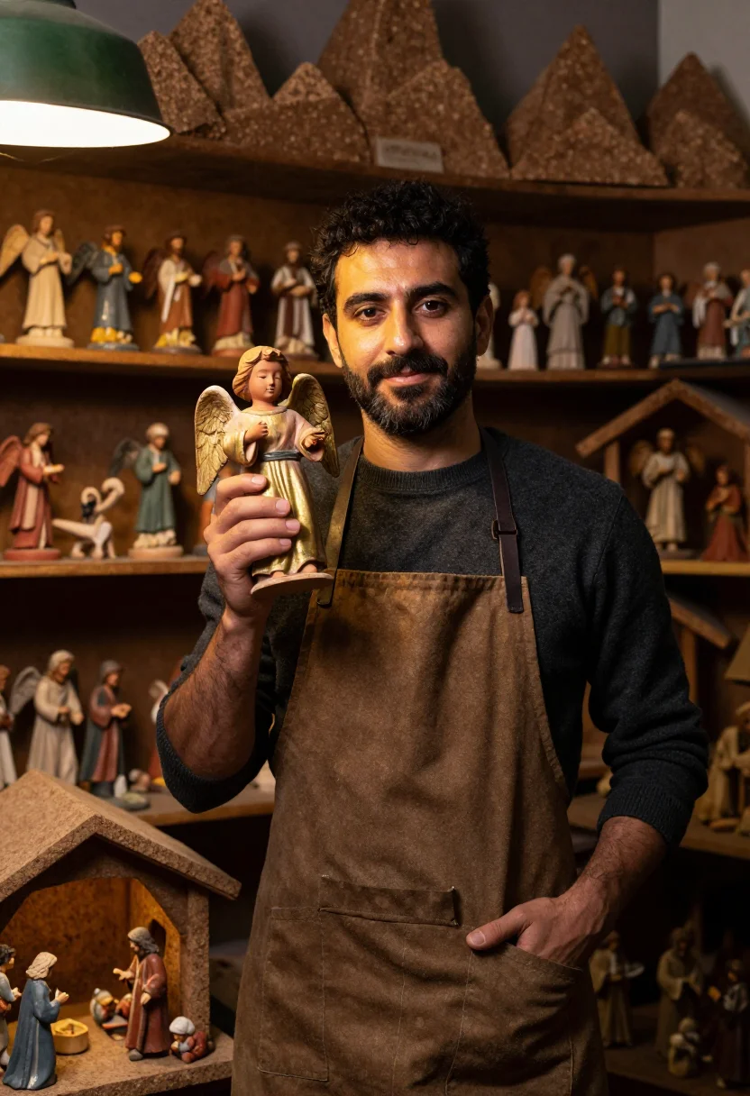 AI san gregorio armeno sample — portrait of a man, a Southern-Italian man in his late thirti