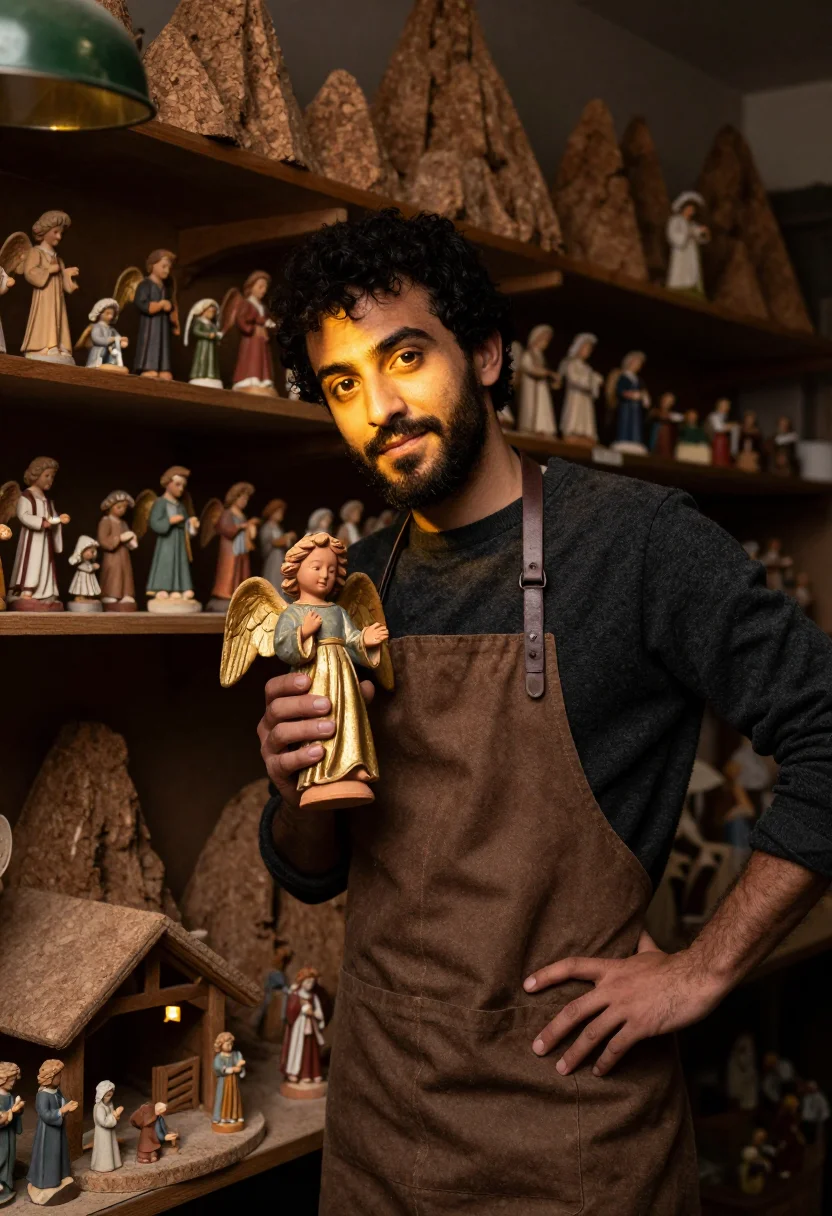AI san gregorio armeno sample — portrait of a man, a Southern-Italian man in his late thirti