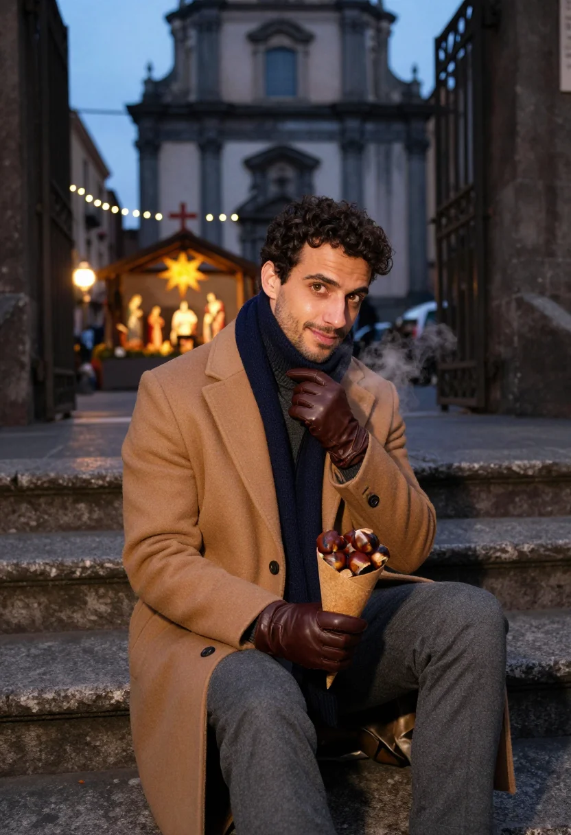 AI san gregorio armeno sample — portrait of a man, a Southern-Italian man in his mid-thirtie
