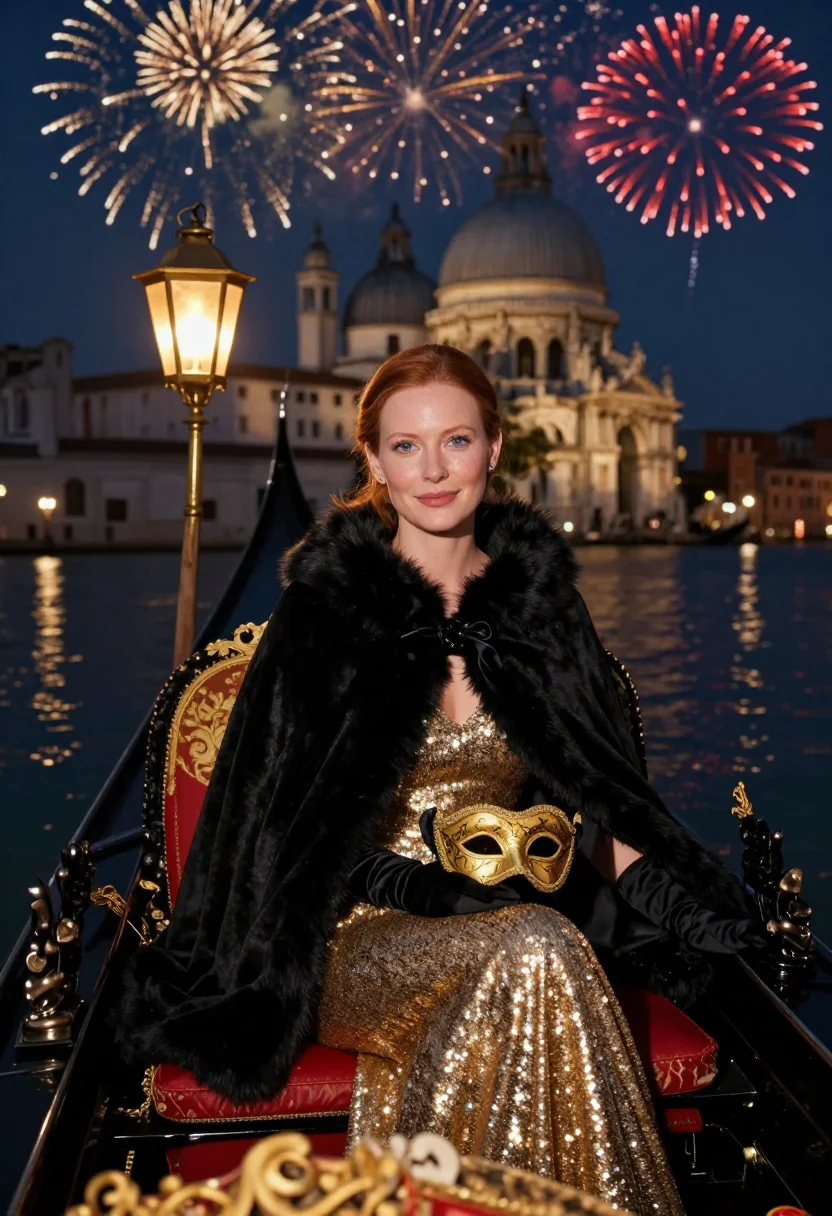 AI san marco capodanno sample — portrait of a woman, seated three-quarter-length portrait of
