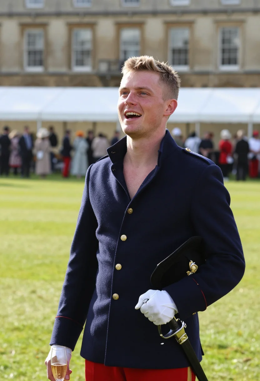 AI sandhurst commissioning sample — portrait of a man, chest-up portrait of a Western-European m