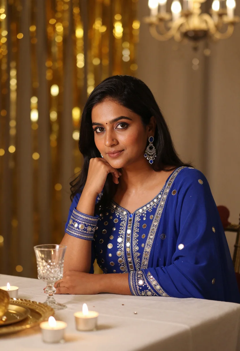 AI sangeet sample — portrait of a woman, half-length portrait of a young Indian