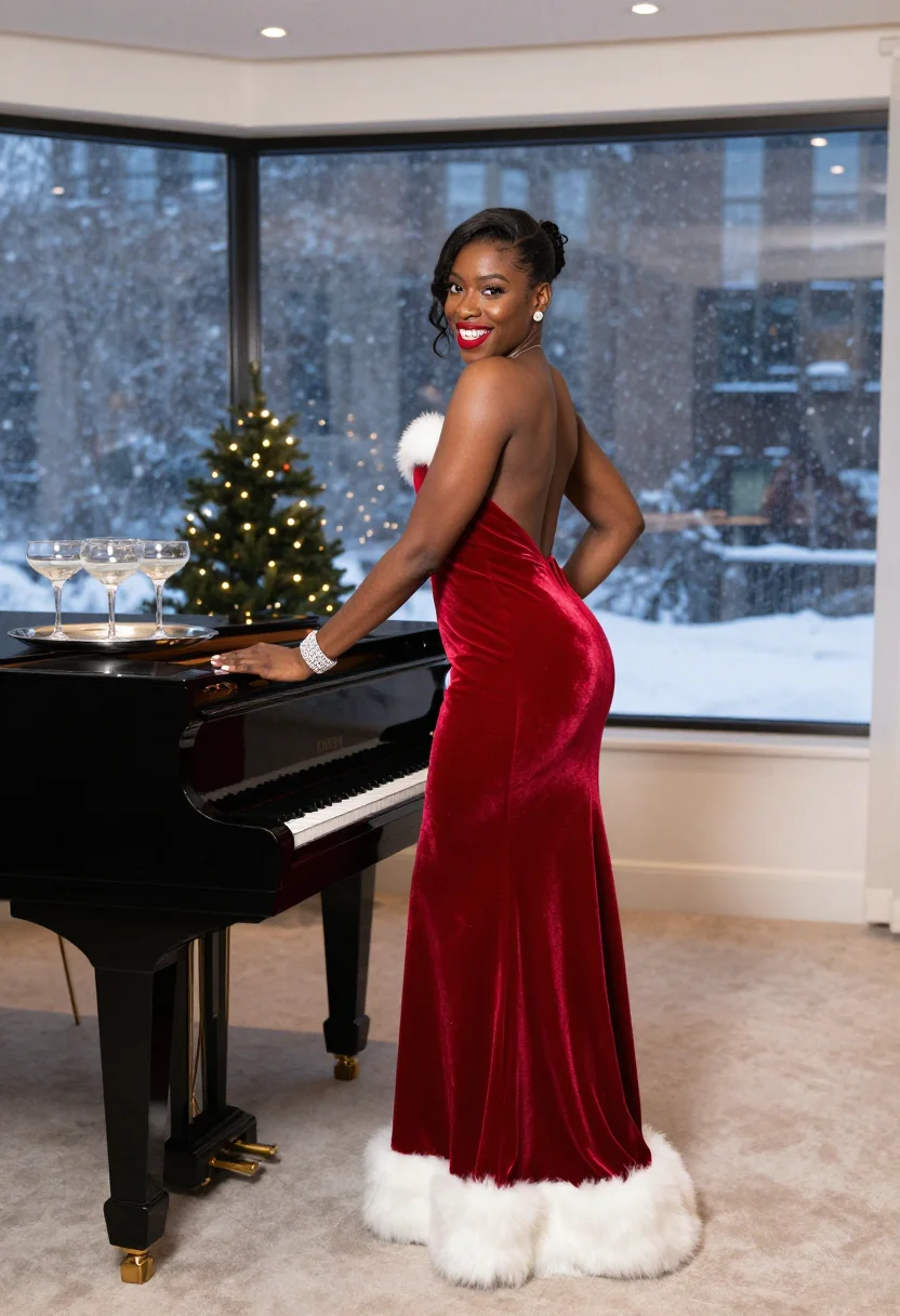 AI santa baby sample — portrait of a woman, full-length portrait of a Black woman o