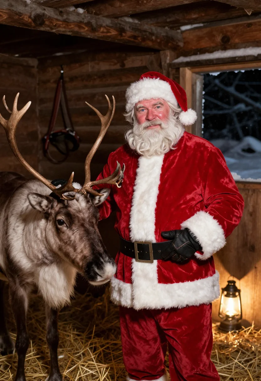 AI santa claus sample — portrait of a man, half-length portrait of a Western-Europea