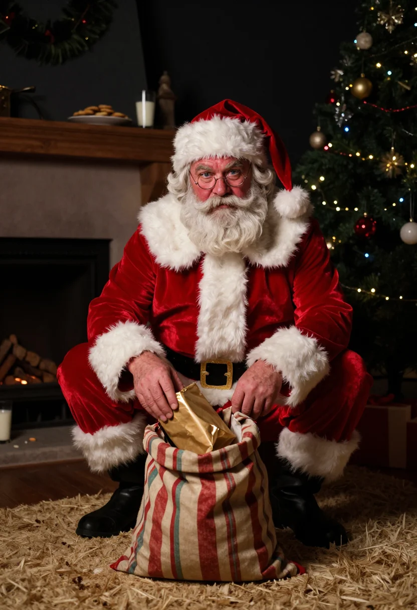 AI santa claus sample — portrait of a man, three-quarter-length portrait of a Wester