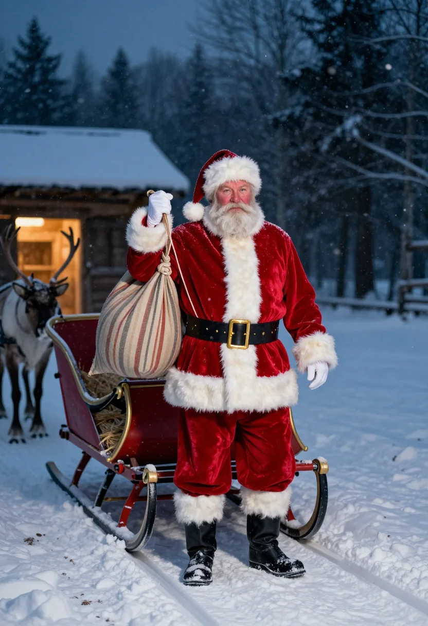 AI santa claus sample — portrait of a man, full-length portrait of a Western-Europea