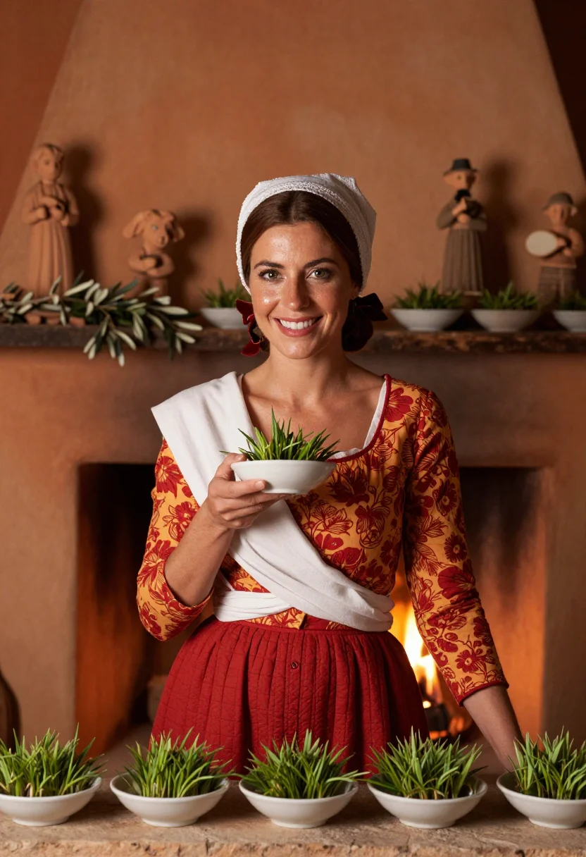 AI santons de provence sample — portrait of a woman, chest-up portrait of a Provençal woman