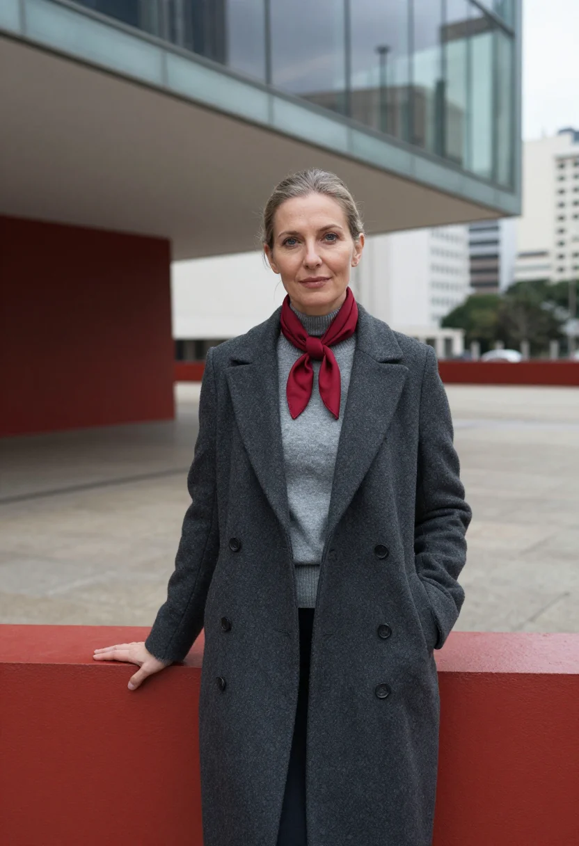 AI sao paulo art museum curator red beam sample — portrait of a woman, a curator in her early forties of Germa