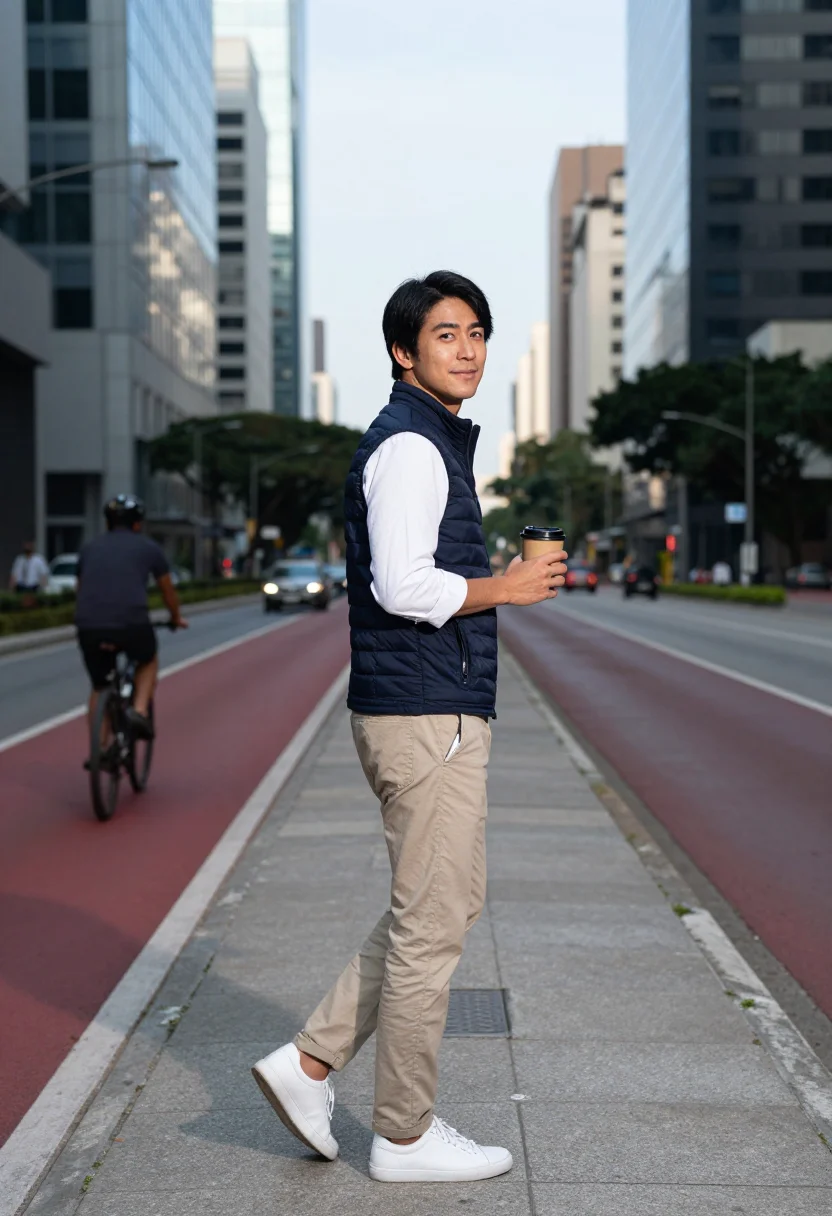 AI sao paulo faria lima sample — portrait of a man, full-length portrait of a Japanese-Brazil