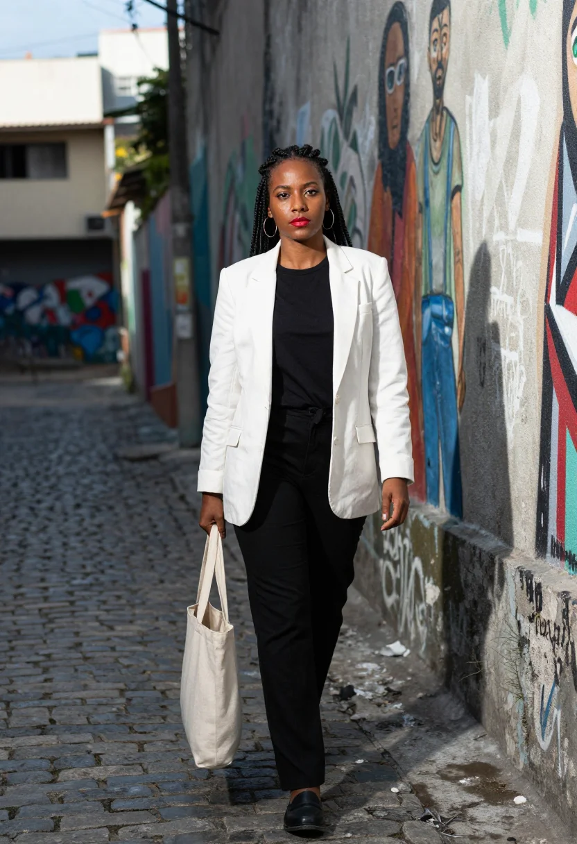 AI sao paulo paulista sample — portrait of a woman, full-length portrait of an Afro-Brazili