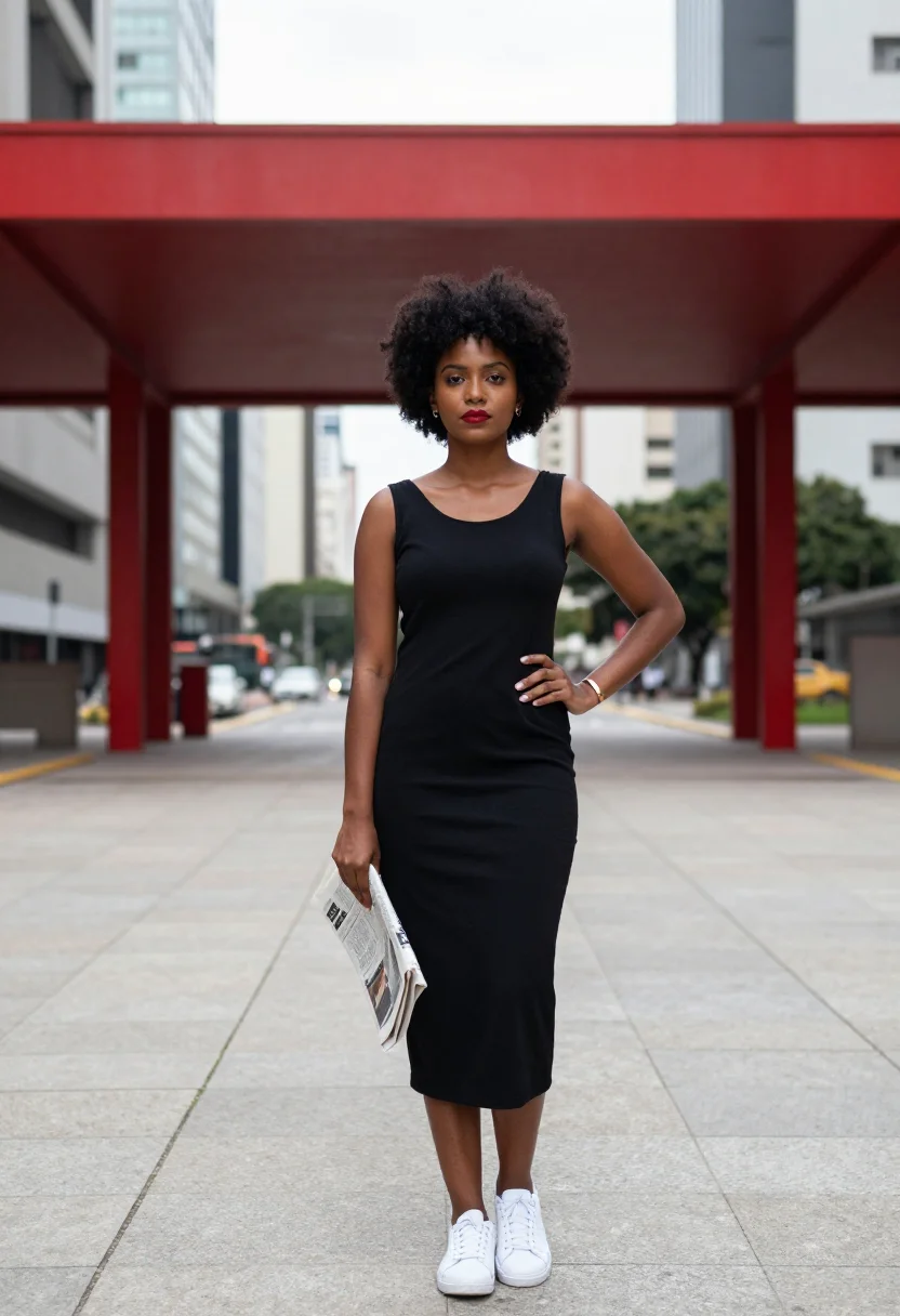 AI sao paulo paulista sample — portrait of a woman, three-quarter-length portrait of an Afr