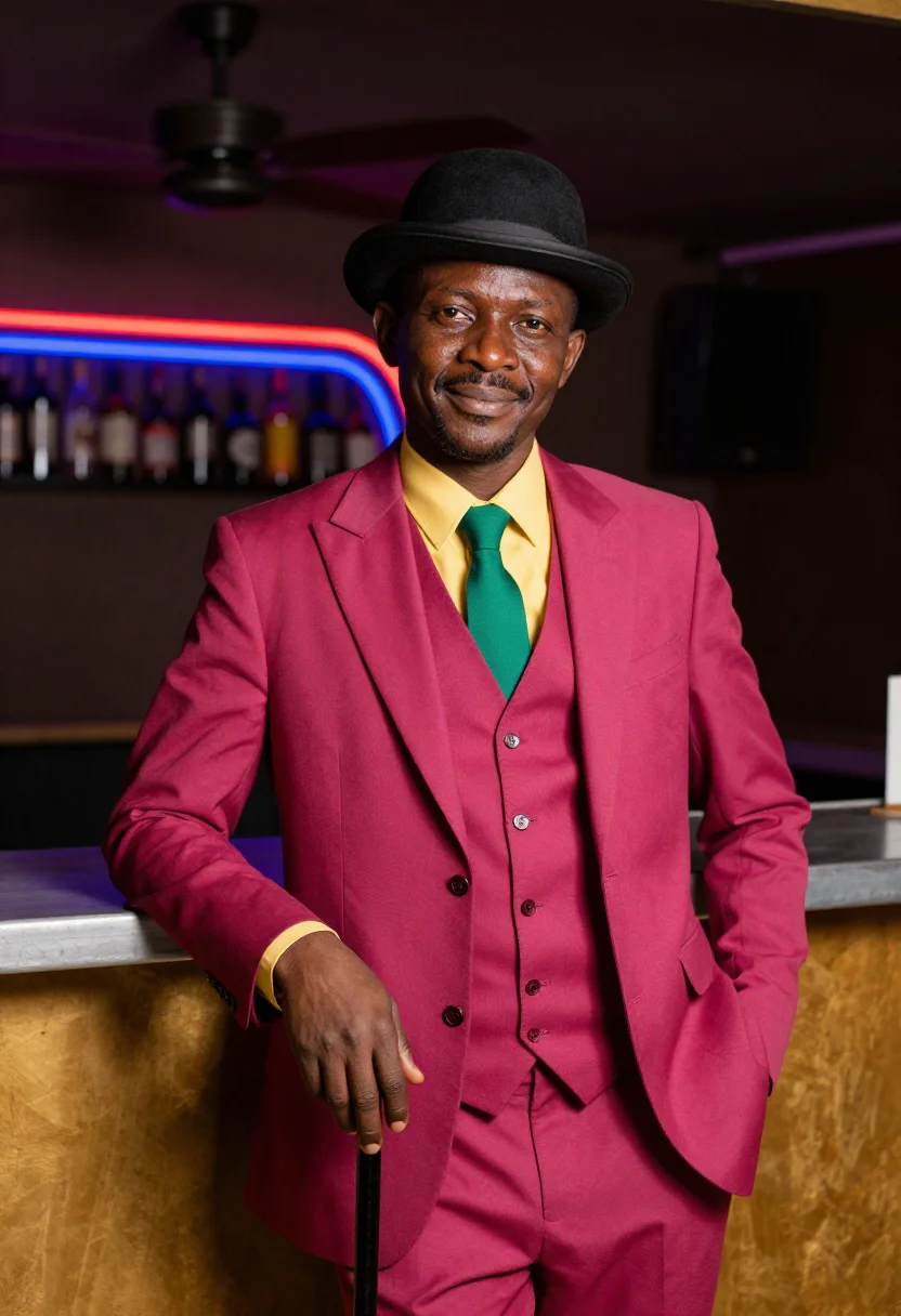 AI sapeur kinshasa sample — portrait of a man, half-length portrait of a Congolese man i
