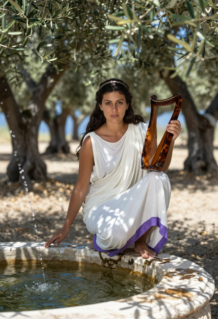 AI sappho sample — portrait of a woman, three-quarter-length portrait of a Gree