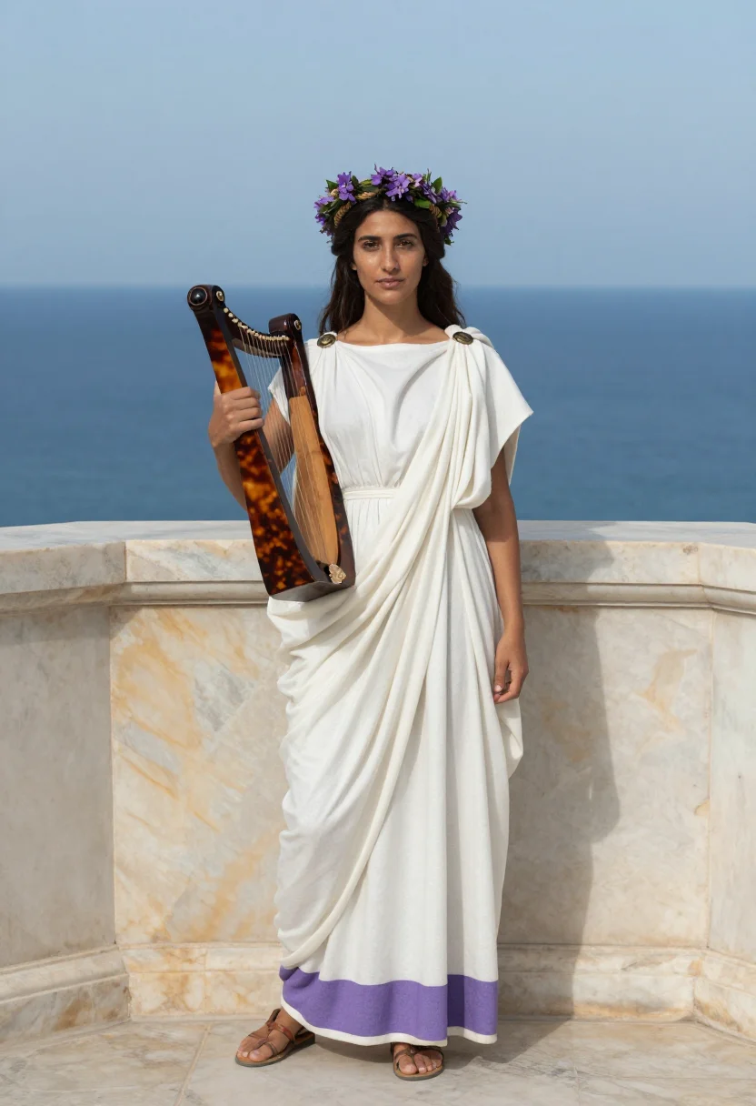 AI sappho sample — portrait of a woman, half-length portrait of a Greek woman i