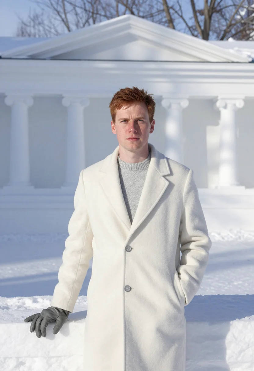 AI sapporo snow engineer ice white sample — portrait of a man, an Irish civil engineer in his mid-thirti