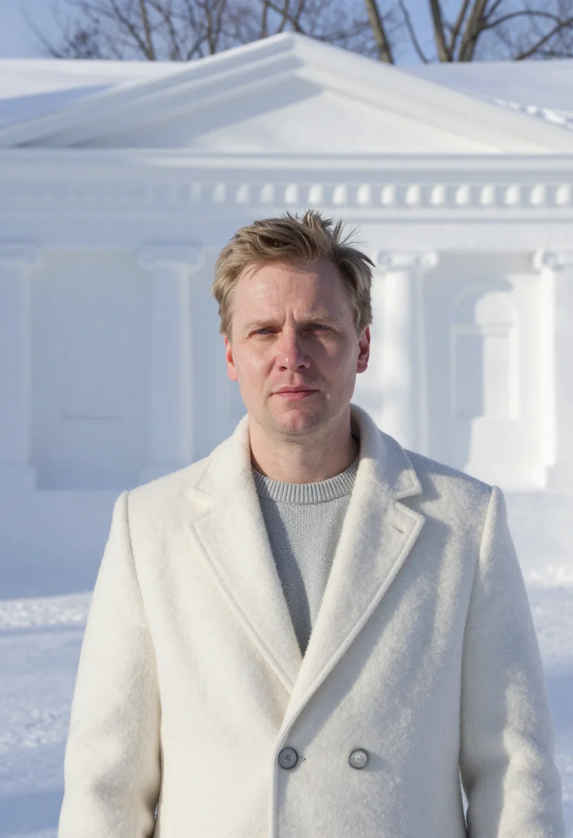 AI sapporo snow engineer ice white sample — portrait of a man, a Finnish civil engineer in his late thir
