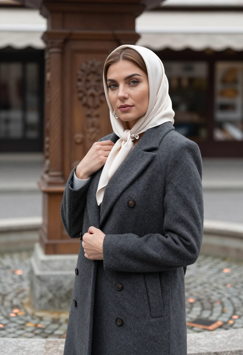 AI sarajevo modest sample — portrait of a woman, half-length portrait of a Bosnian woman