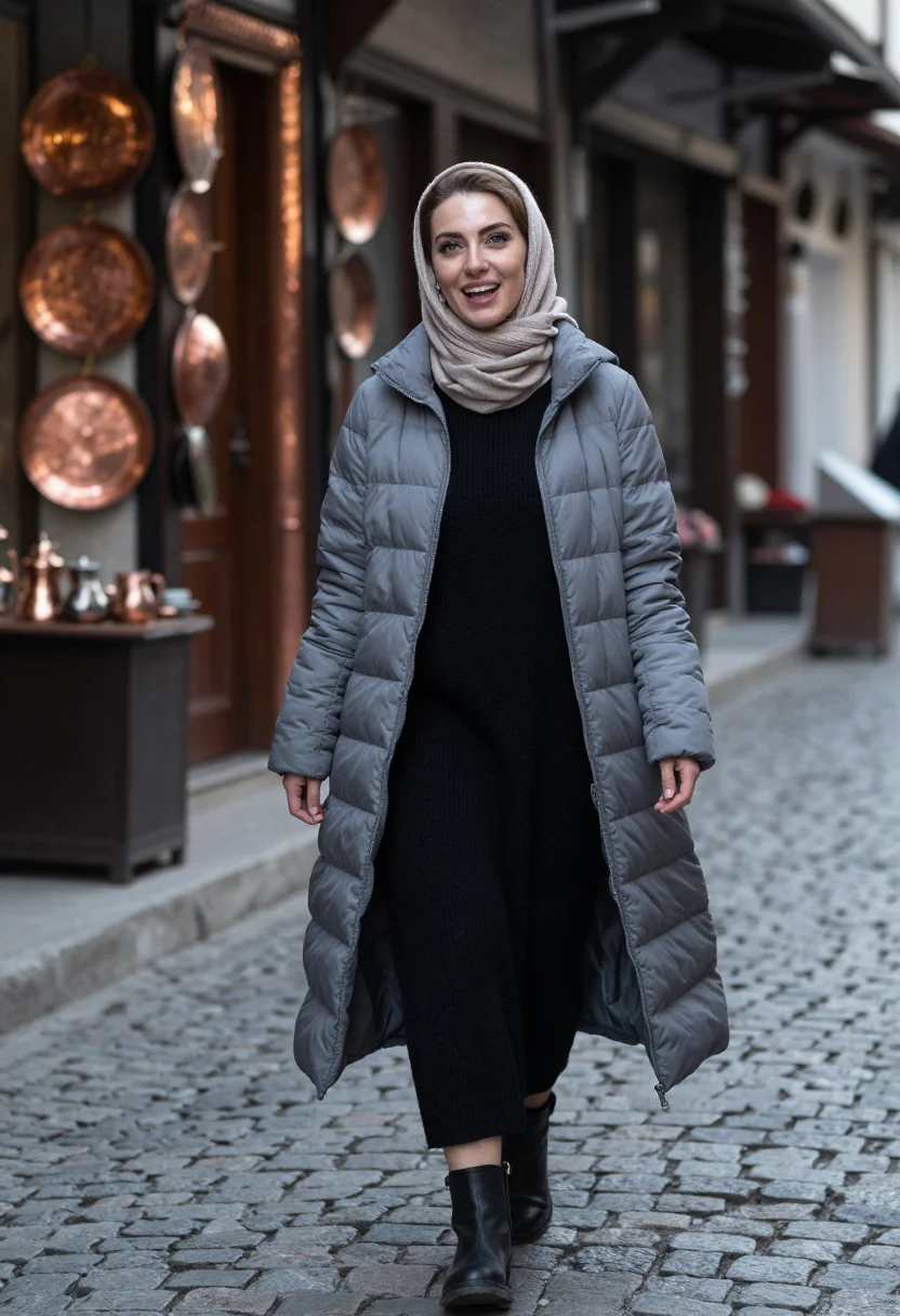 AI sarajevo modest sample — portrait of a woman, full-length portrait of a Bosnian woman