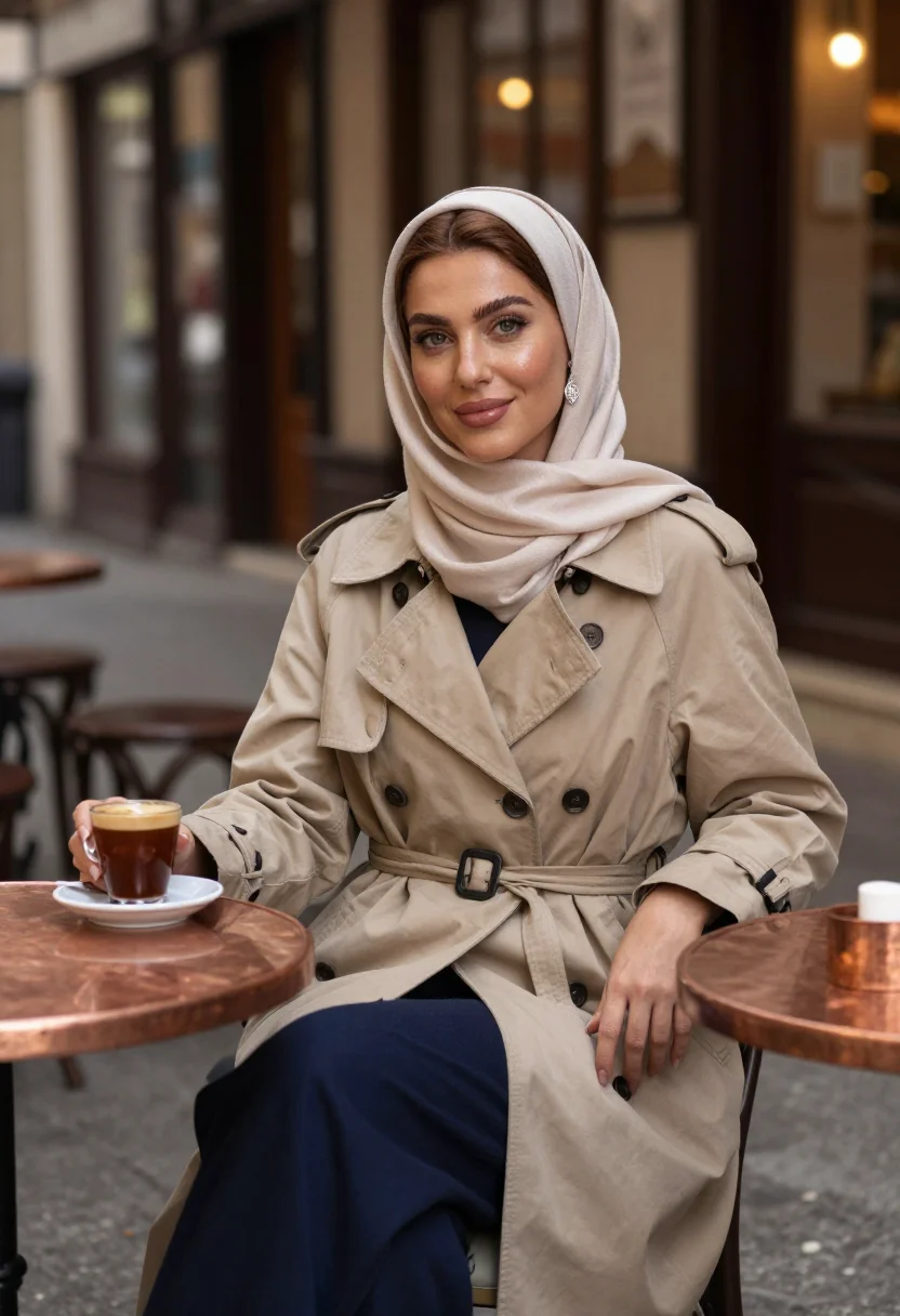 AI sarajevo modest sample — portrait of a woman, seated half-length portrait of a Bosnia