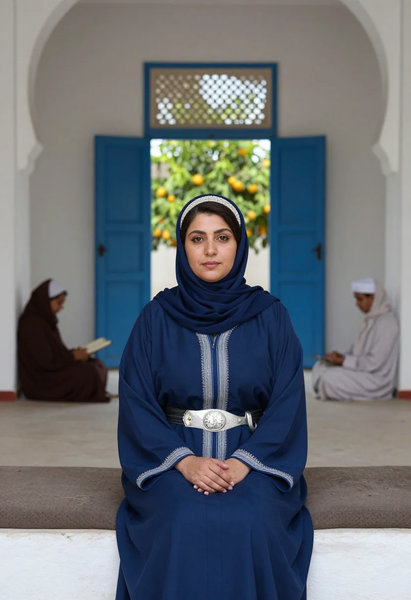 AI sayyida al hurra sample — portrait of a woman, half-length portrait of a North-African
