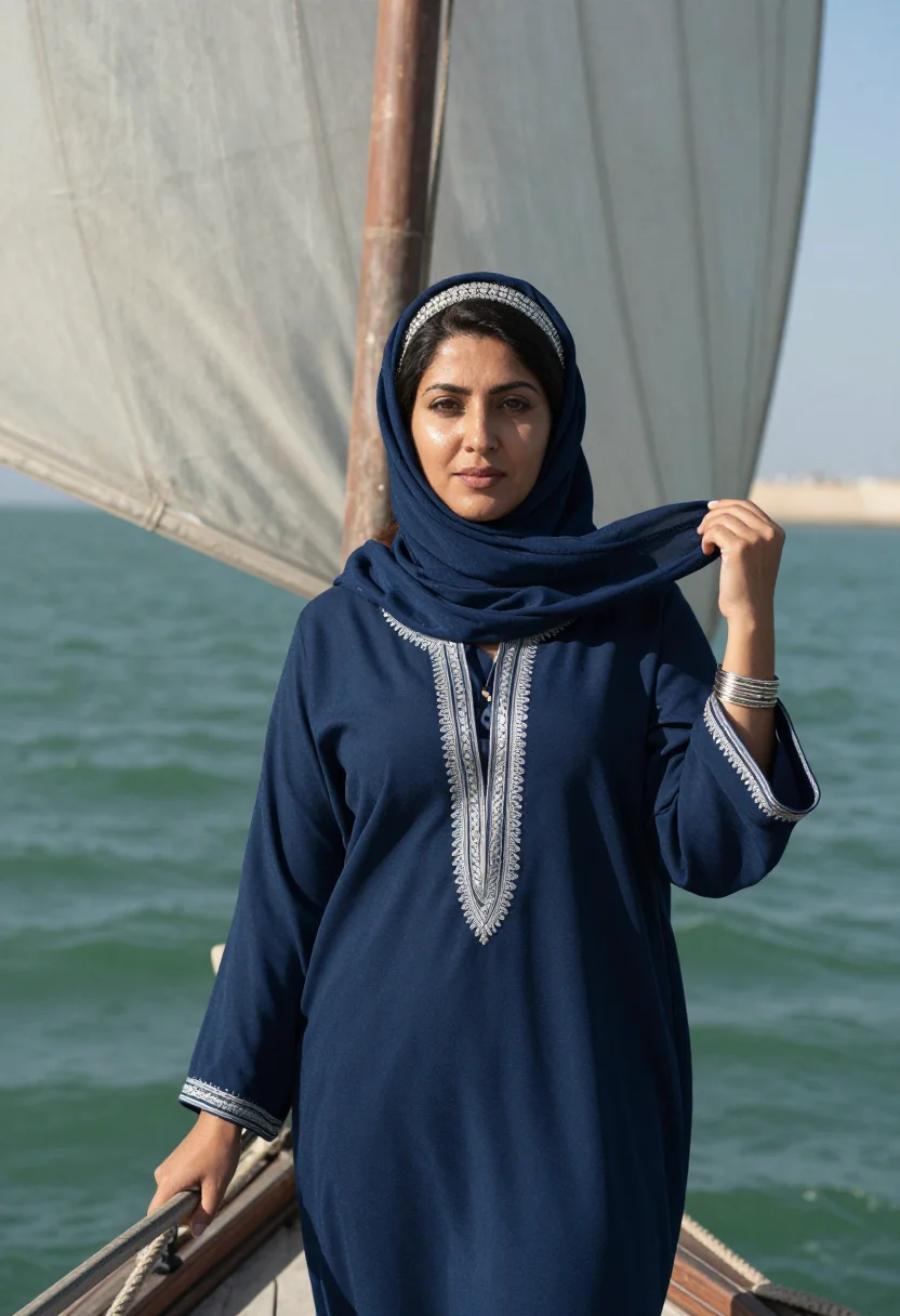 AI sayyida al hurra sample — portrait of a woman, chest-up portrait of a North-African wo