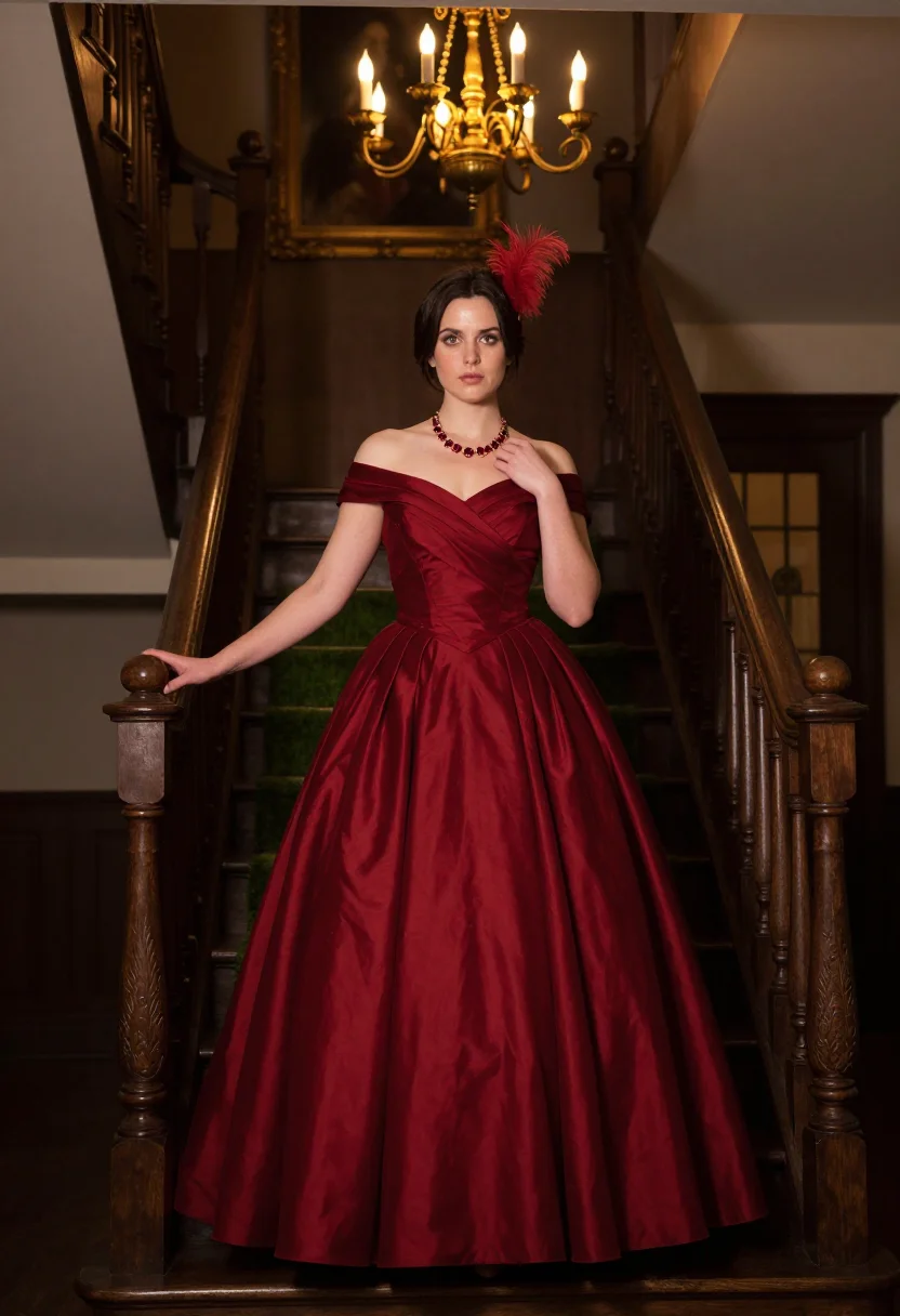 AI scarlett ohara sample — editorial portrait photograph, a Western-European woman in h