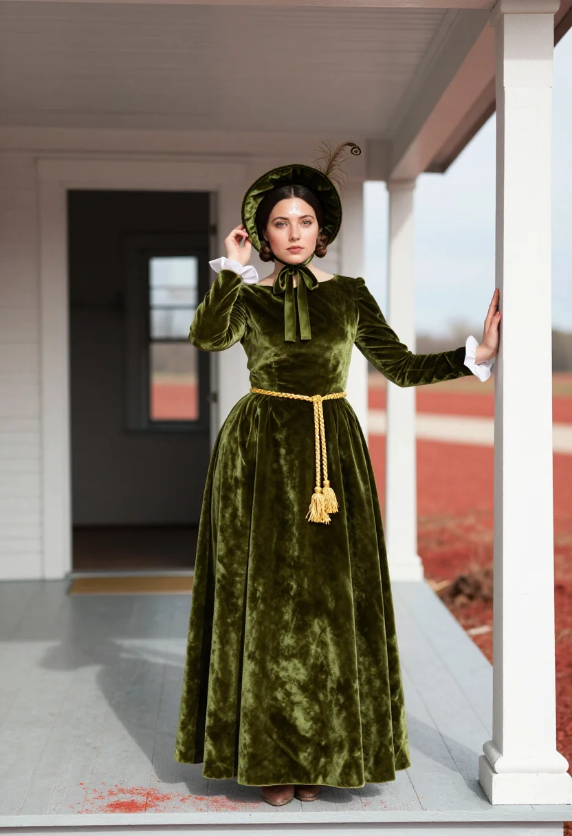 AI scarlett ohara sample — editorial portrait photograph, a Western-European woman in h