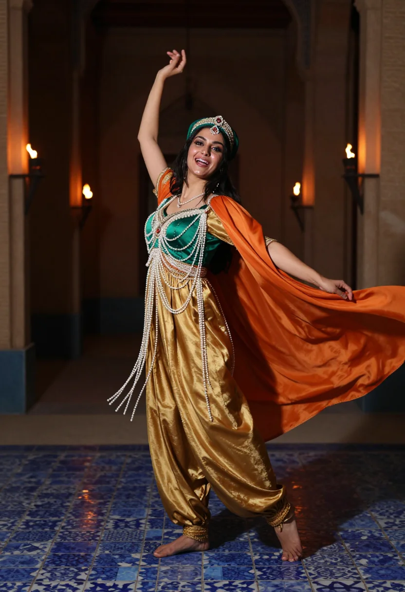 AI scheherazade conteuse sample — portrait of a woman, full-length portrait of a Persian woman