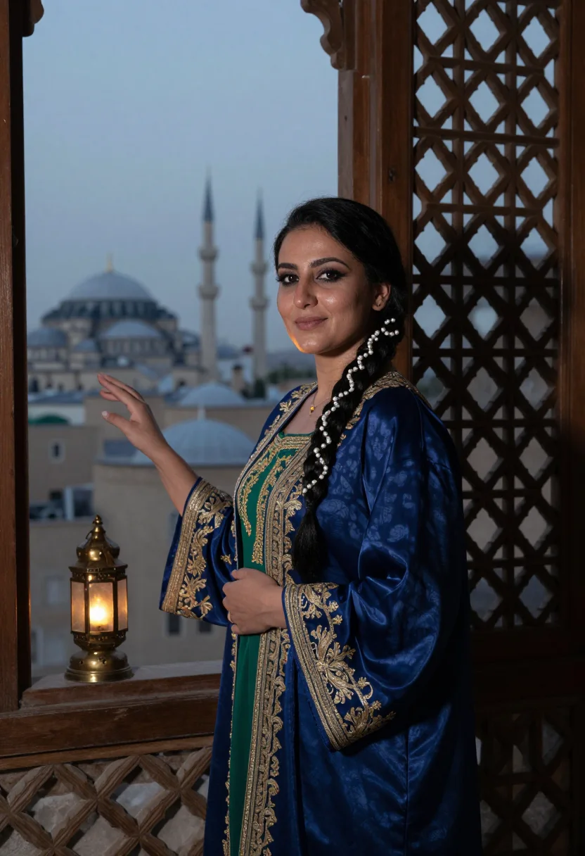 AI scheherazade conteuse sample — portrait of a woman, half-length portrait of a Persian woman