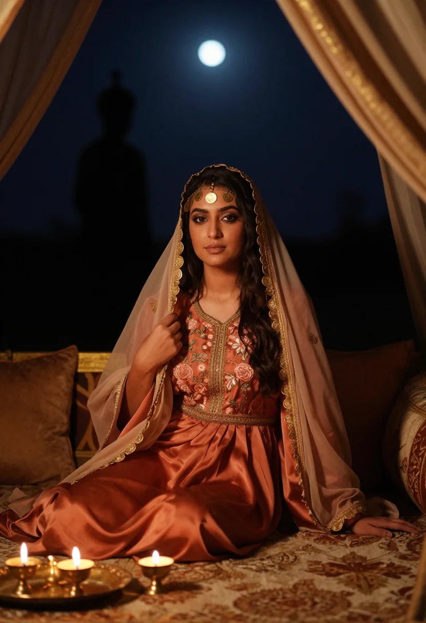 AI scheherazade sample — portrait of a woman, three-quarter-length portrait of a Pers