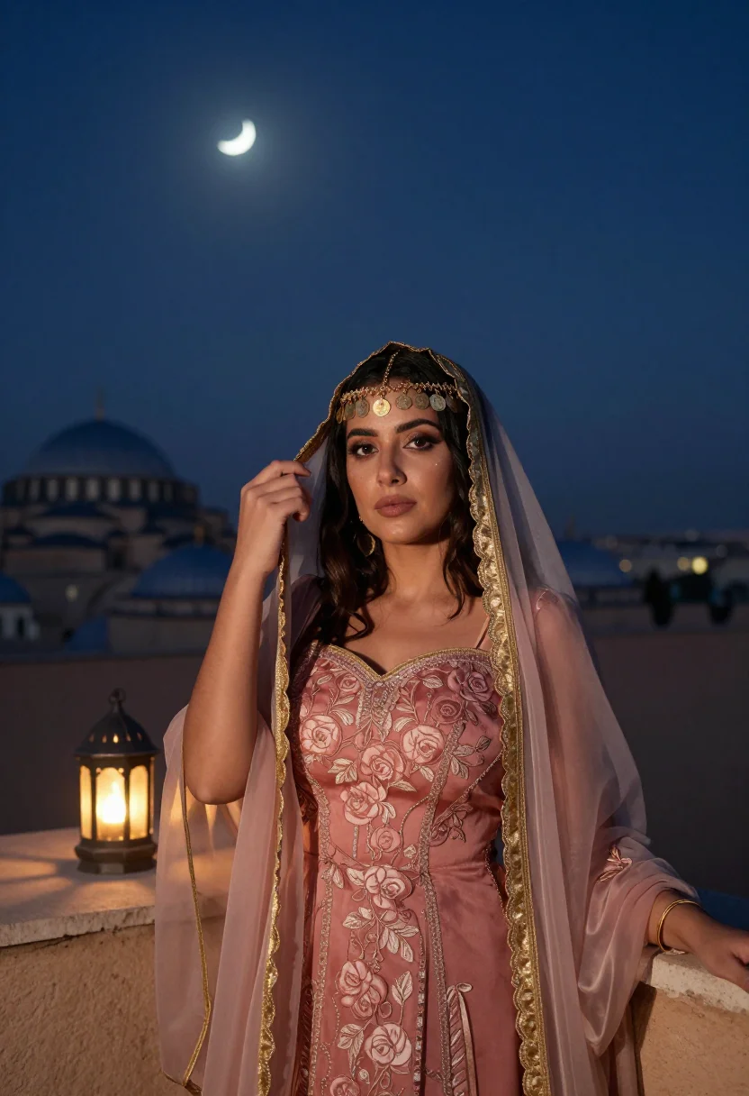 AI scheherazade sample — portrait of a woman, chest-up portrait of a Persian woman in
