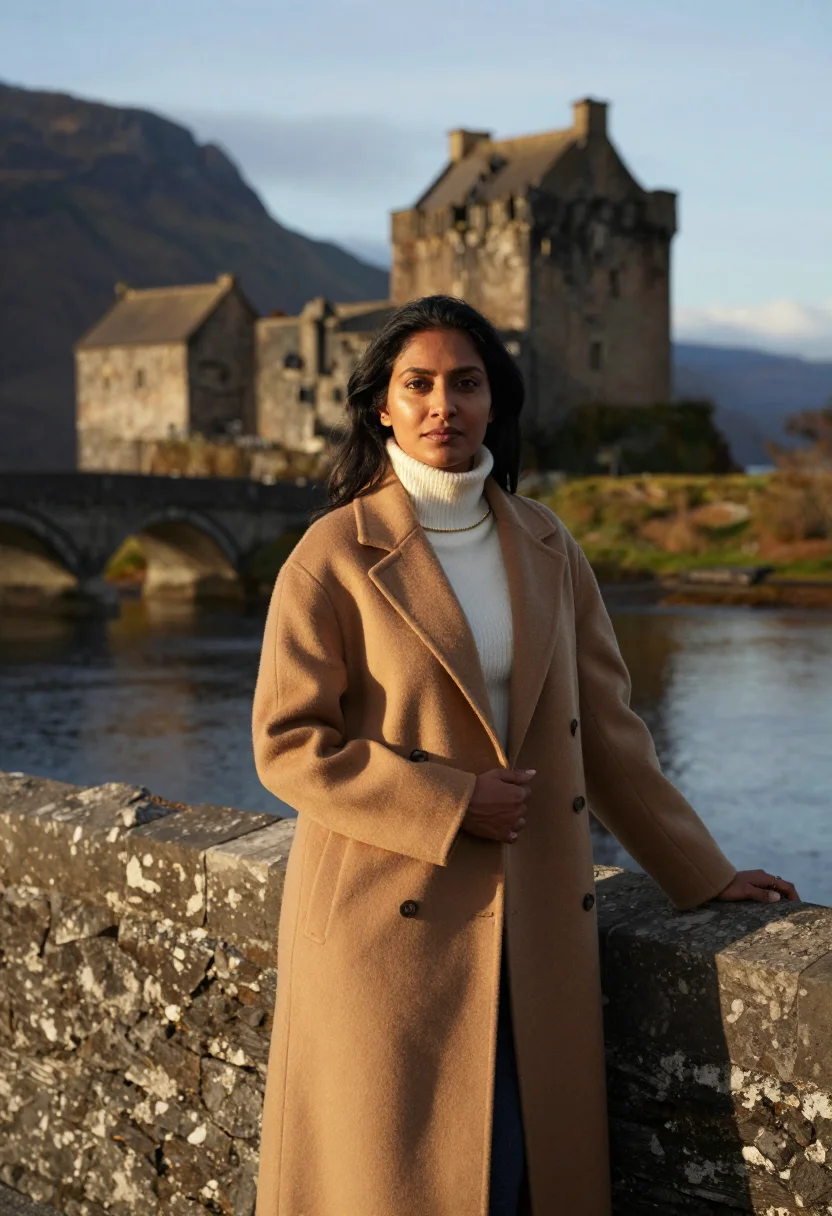 AI scotland sample — portrait of a woman, half-length three-quarter portrait of a