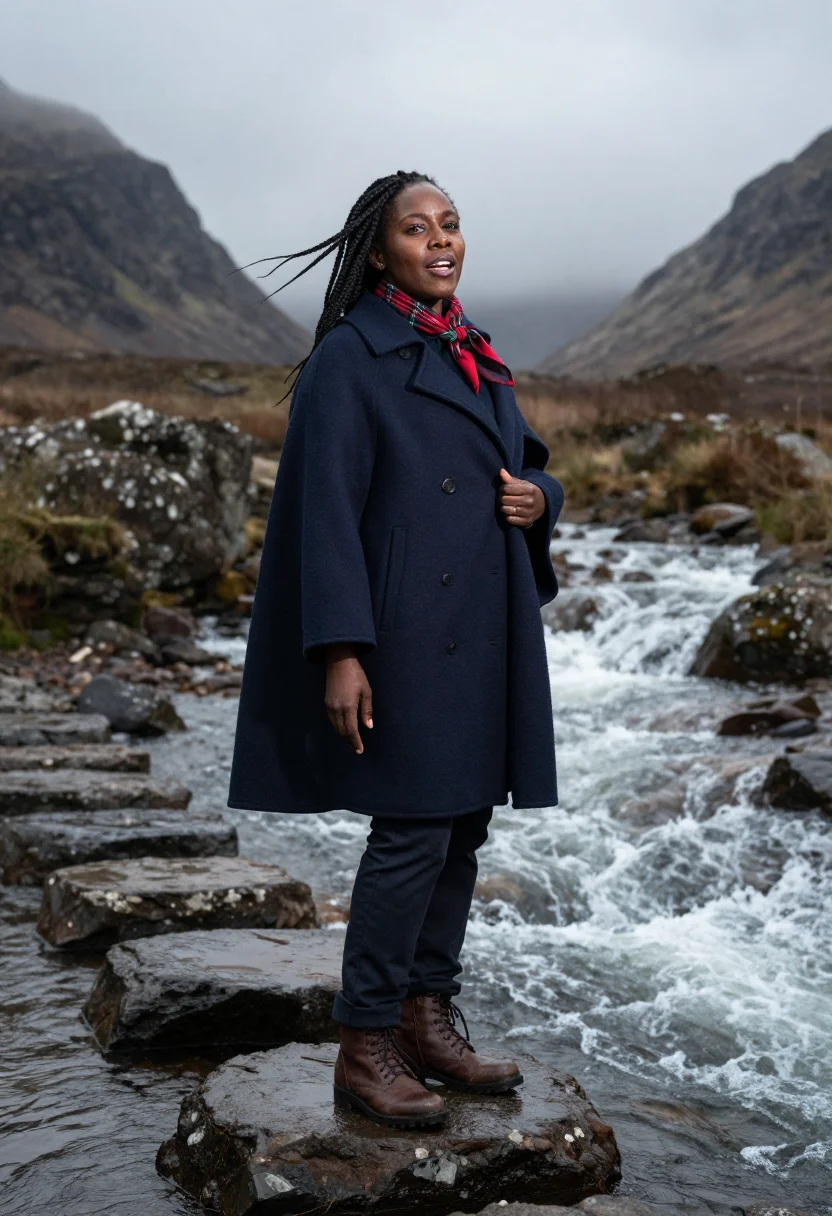 AI scotland sample — portrait of a woman, three-quarter-length portrait of a Blac