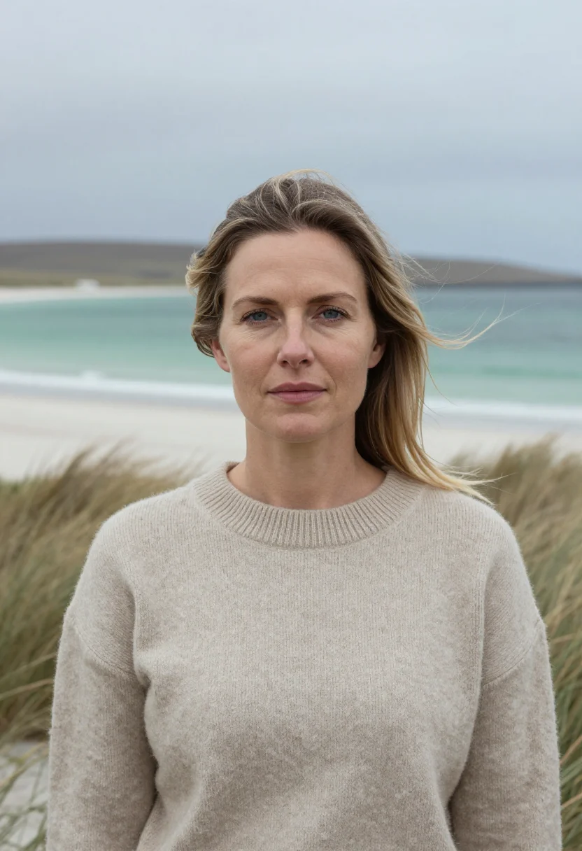AI scotland sample — portrait of a woman, head-and-shoulders portrait of a Wester