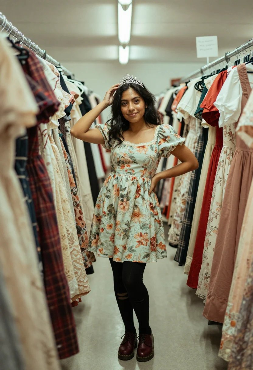 AI seattle 1992 sample — half-length portrait of a Latina woman in her mid-twenties,