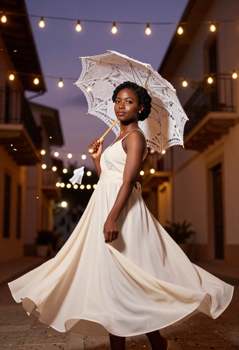 AI second line bride sample — portrait of a woman, three-quarter-length portrait of an Afr