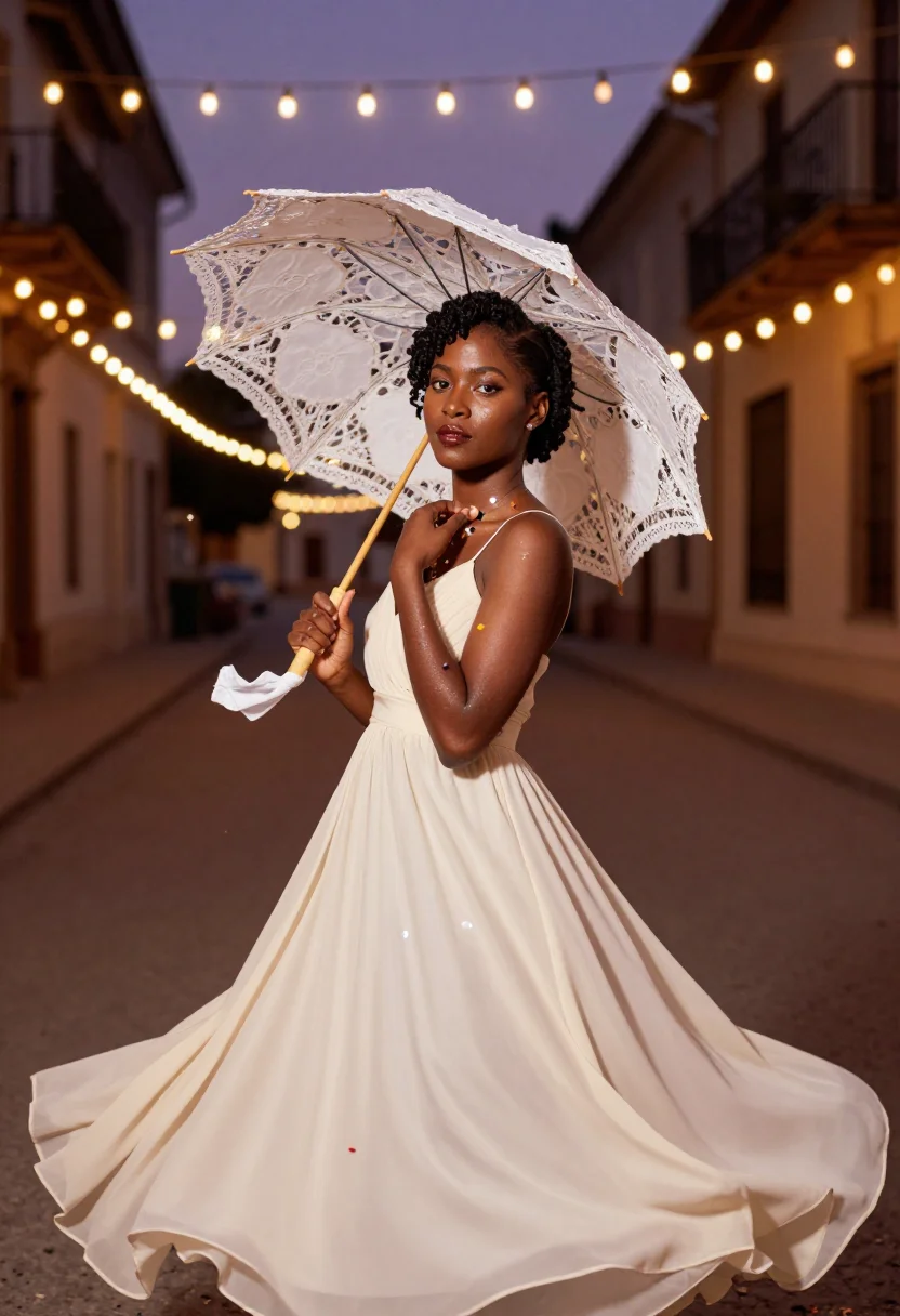 AI second line bride sample — portrait of a woman, half-length portrait of an African-Amer