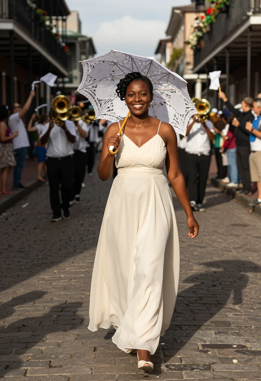 Example portrait from the AI Second Line Bride — Free Preview, Train Once