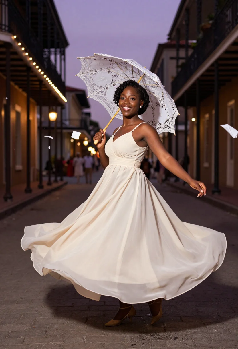 AI second line bride sample — portrait of a woman, full-length portrait of an African-Amer