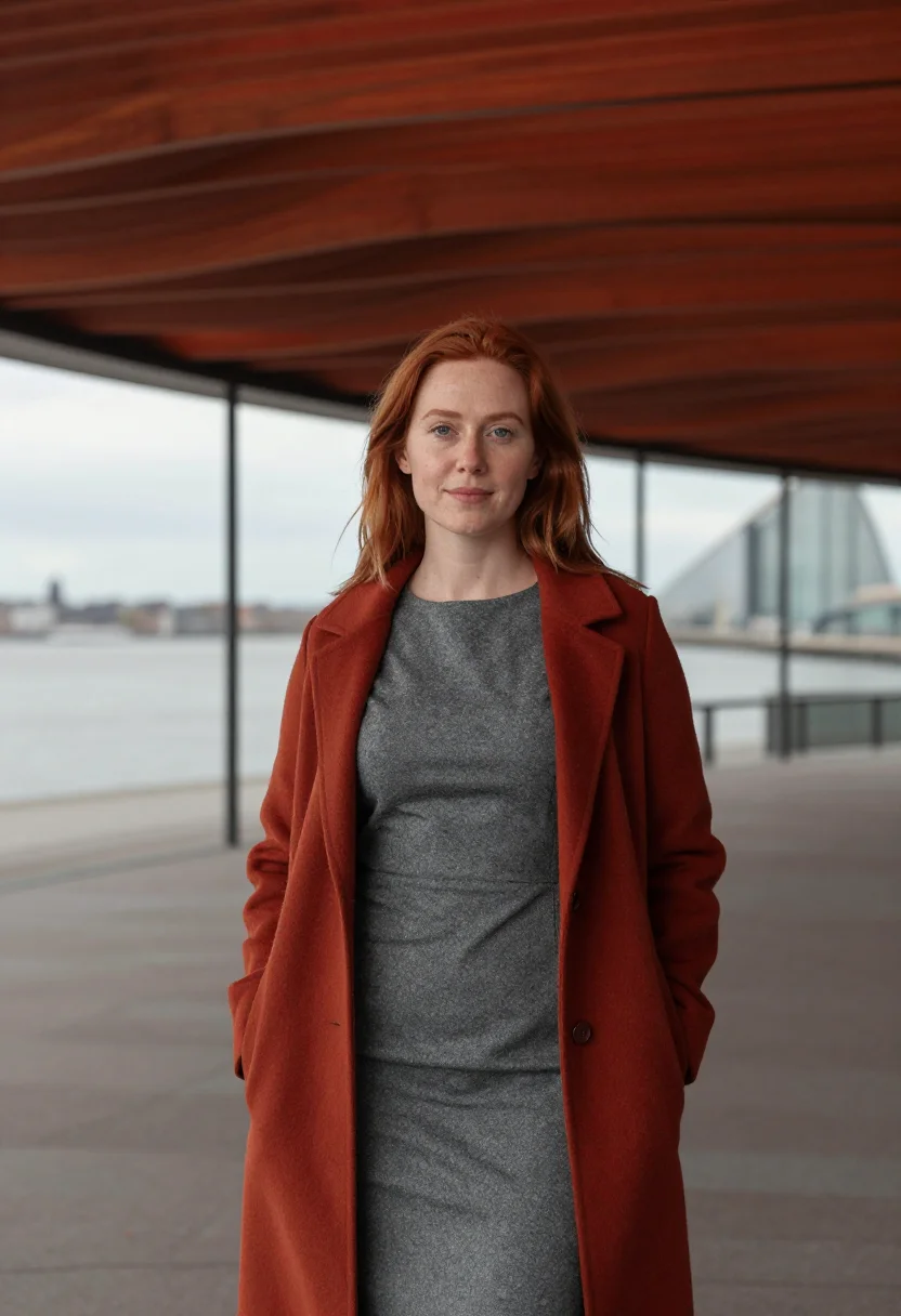 AI senedd policy adviser slate cedar sample — portrait of a woman, framed half-length from the head to the